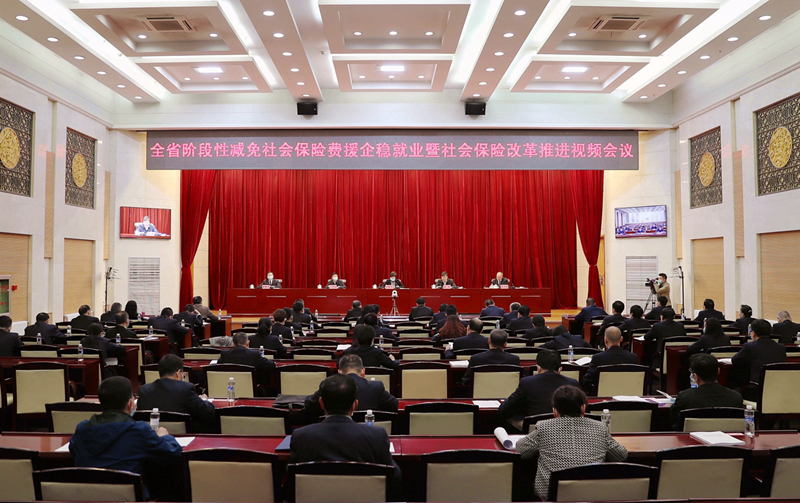 甘肅省階段性減免社會保險費援企穩(wěn)就業(yè)暨社會保險改革推進(jìn)視頻會議召開