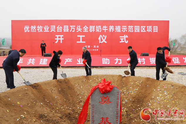 總投資7.2億元！優(yōu)然牧業(yè)靈臺縣萬頭全群奶牛養(yǎng)殖示范園區(qū)項目開工