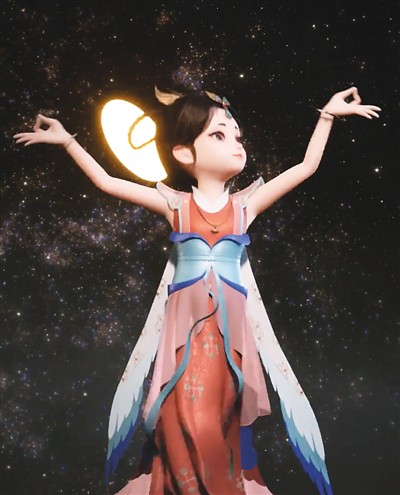 敦煌莫高窟官方虛擬形象“伽瑤”。