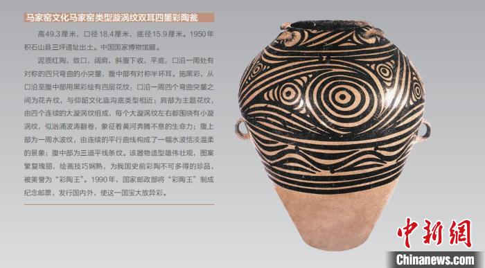 圖為“彩陶王”展板?！∨R夏州融媒體供圖