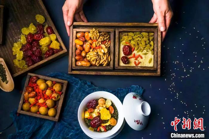 2023年5月，拍攝的臨夏蓋碗茶所需原料。(資料圖)臨夏市融媒體中心供圖