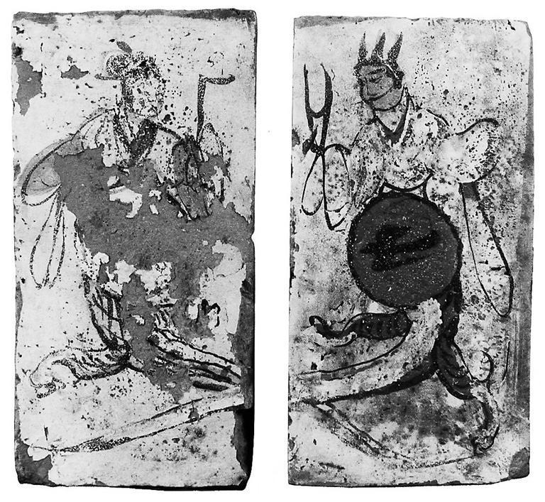 高臺(tái)縣博物館藏魏晉墓出土的女媧、伏羲畫像磚