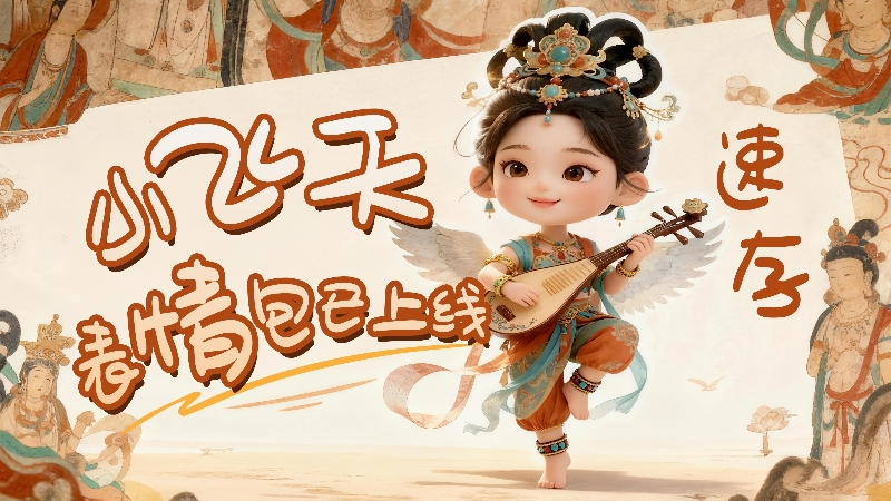 【何以中國·壁畫里的中國】小飛天表情包已上線，速存！