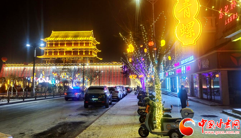 【新春走基層】飛雪似玉！初春的武威雪夜美輪美奐 