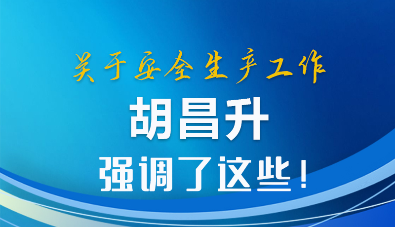 圖解|關(guān)于安全生產(chǎn)工作 胡昌升強(qiáng)調(diào)了這些！